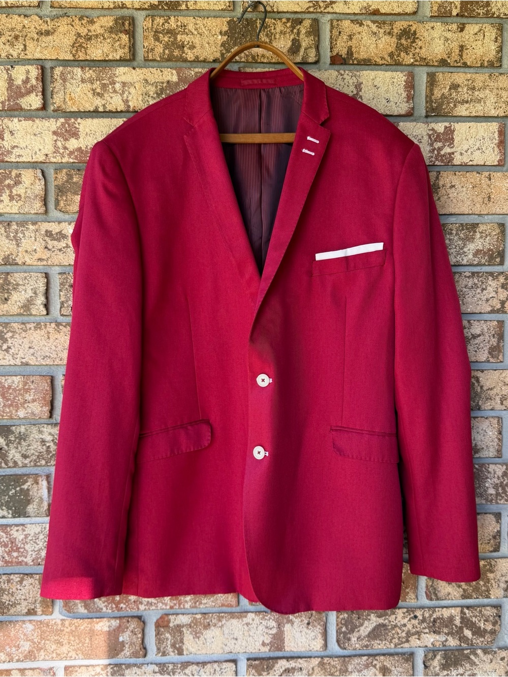 Emmanuel Menswear Suit Jacket Size 42 Regular Royal Red Excellent Condition!